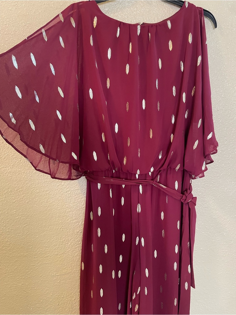 MSK Women’s Crew Neck Belted- Wide-Leg Jumpsuit Size M - Picture 4 of 15